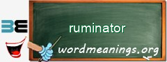 WordMeaning blackboard for ruminator